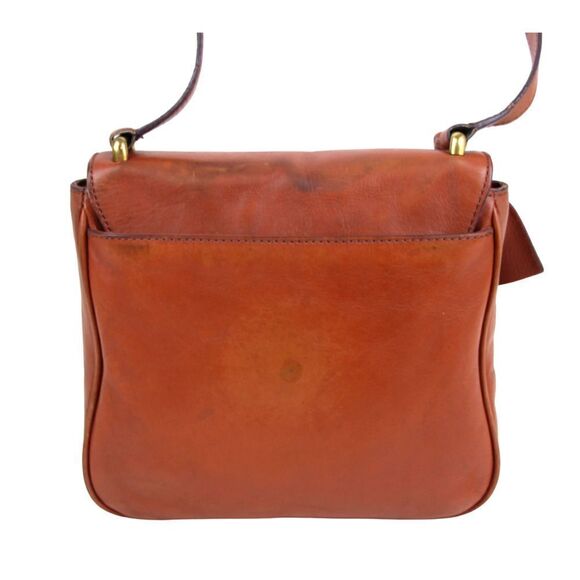 FOSSIL BROWN GENUINE LEATHER FLAP X-BODY MESSENGER SHOULDER BAG HANDBAG PURSE - Picture 5 of 14